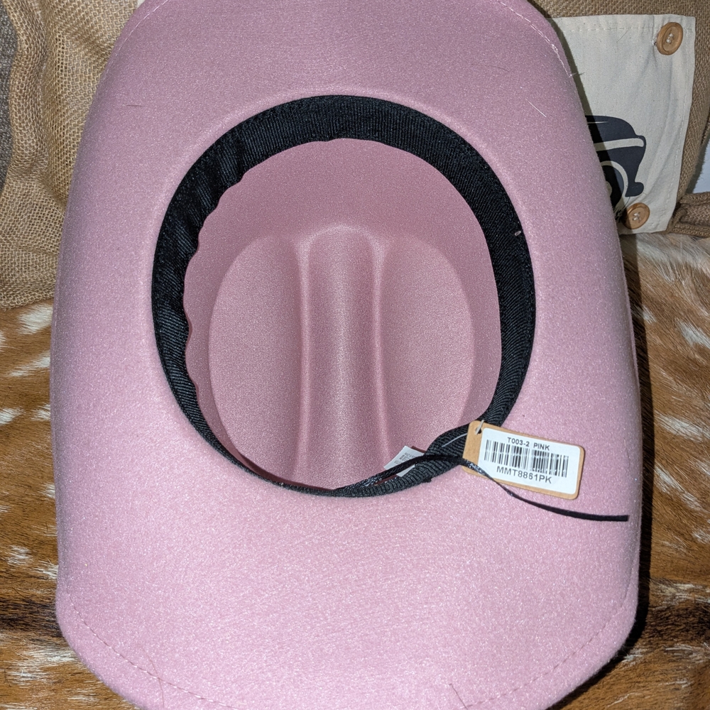 Pink Western Style Hat - Picture 4 of 5